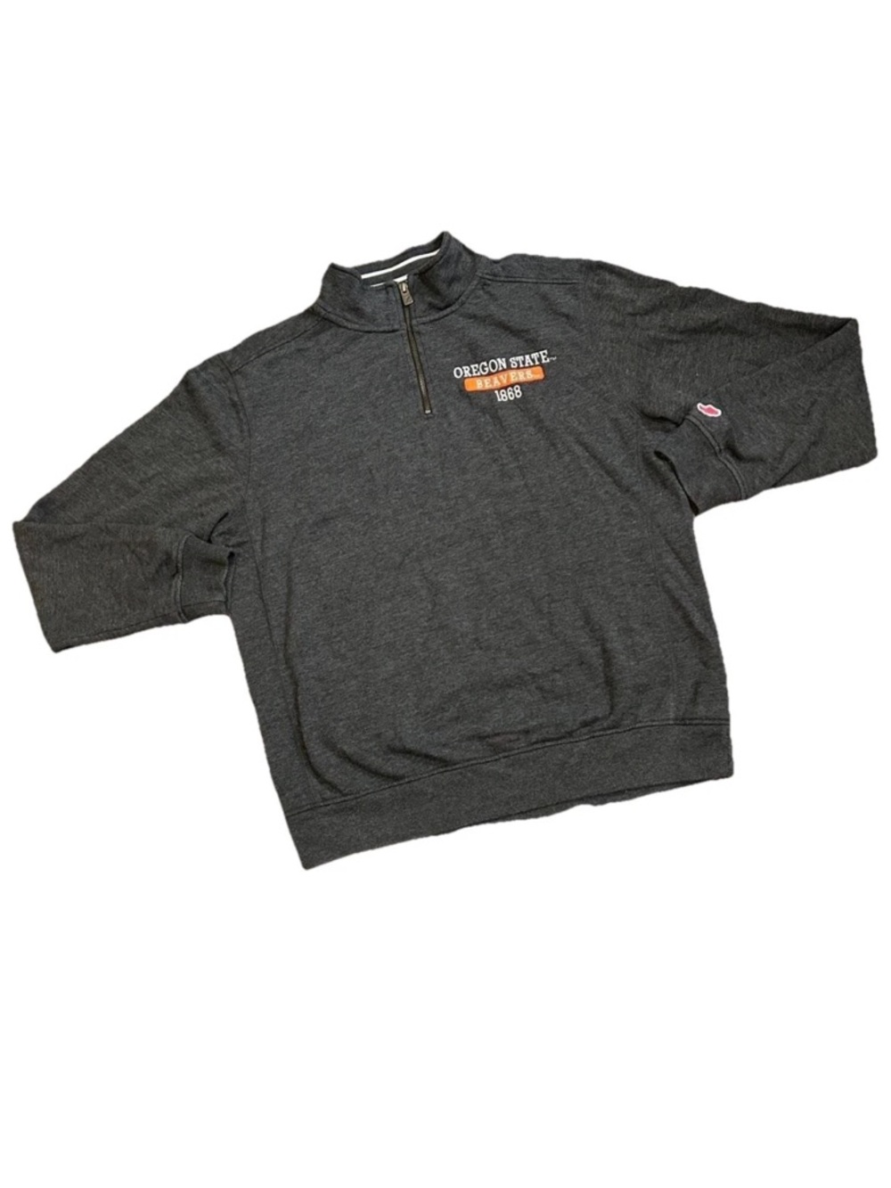 💎 3/$30 Oregon State Beavers 1/4 Quarter Zip Sweatshirt Mens Large Gray NCAA